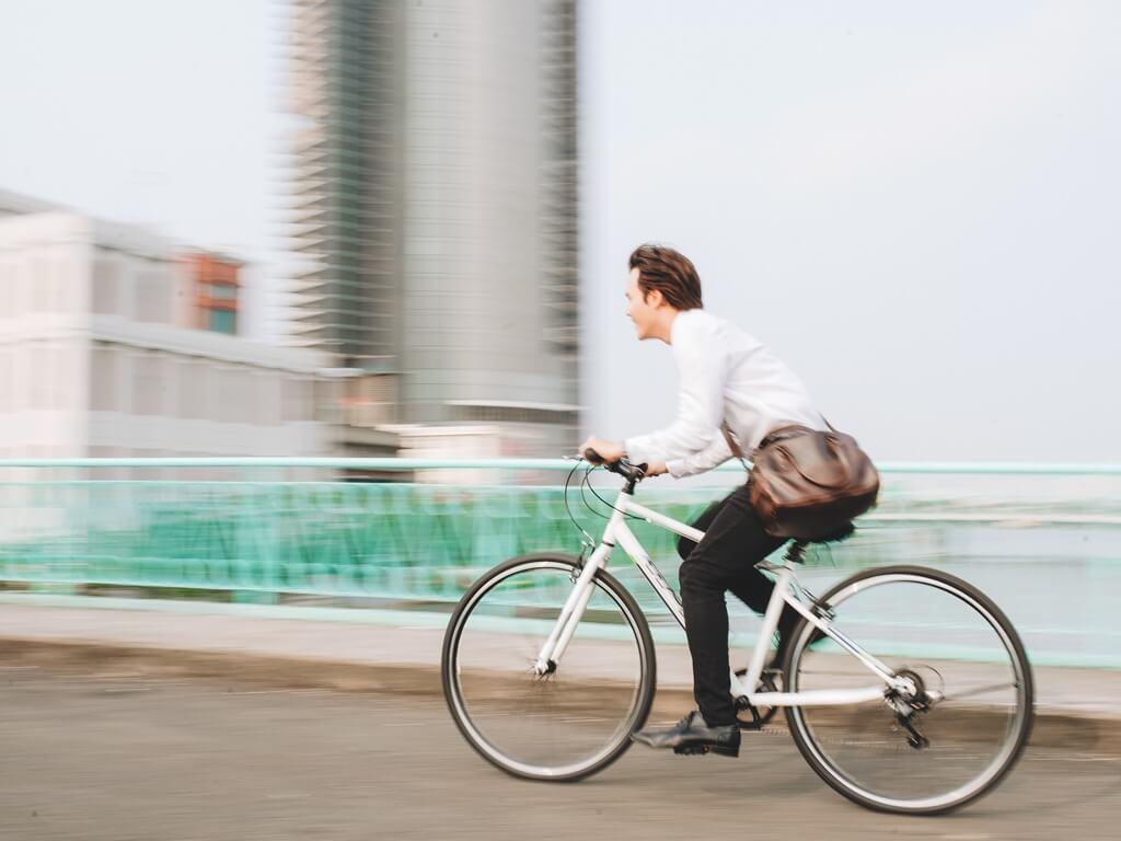 Landscape Man on bike